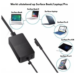 Dr. Phone-DrPhone PWR2 - 15V 4A 65W Charge AC adapter Oplader Voeding - Geschikt voor Surface apparaten Mat Zwart€ 49,95€ 41,28DrPhoneLaders8720118382998