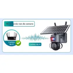 Dr. Phone-DrPhone SolarGuard – 2.4Ghz Solar Camera – 3MP Camera – Zonnepaneel Camera - Pan / Tilt - Zonne Energie – 2 Weg Audio - Zwart€ 219,95€ 181,78IP Camera