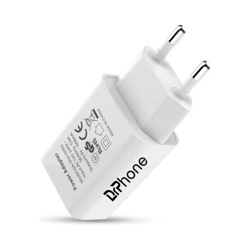 Dr. Phone-DrPhone LS5 - Gecertificeerde Universele USB Lader - 5W Lader - wandlader - 5V/1A - Thuislader - Adapter - Wit€ 9,95€ 8,22Thuislader/ Wandlader 