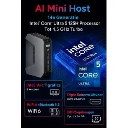 Dr. Phone-Elementkey OblivionX – Compacte Game & Design PC – Intel Core Ultra 5 125H – 16GB DDR5 – 1TB NVMe SSD – 14 Cores – 4.5GHz -Win11€ 899,95€ 743,76ElementkeyMini Computer