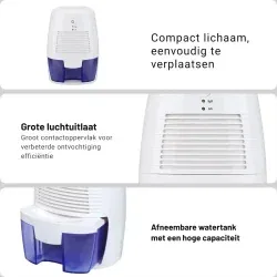 Dr. Phone-DrPhone EcoFresh – Draagbare Luchtontvochtiger – Verwijderbare Watertank – Vochtabsorber – Luchtdroger€ 44,95€ 37,15Luchtbevochtigers (Humidifier)