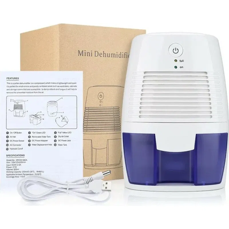 Dr. Phone-DrPhone EcoFresh – Draagbare Luchtontvochtiger – Verwijderbare Watertank – Vochtabsorber – Luchtdroger€ 44,95€ 37,15Luchtbevochtigers (Humidifier)
