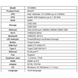 Dr. Phone-Elementkey AIR5 - Mini PC - Desktop Computer - i5-12450H – 4.4 Turbo Frequentie - 16GB RAM Samsung 1TB SSD - Windows 11 PRO€ 749,95€ 619,79Computer
