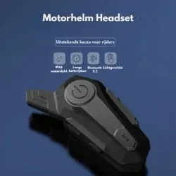 Dr. Phone-DrPhone X1 - Bluetooth 5.3 Motorhelm Headset - Intercom – Circa 100m Bereik - Handsfree Communicatie – Waterdicht€ 39,95€ 33,02Home
