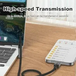 Dr. Phone-DrPhone NRG – Thunderbolt 5 Datakabel Kabel - 80Gbps -240W Power Delivery - 16K Display Ondersteuning – 2.5 meter - Zwart€ 49,95€ 41,28Kabel & Lader