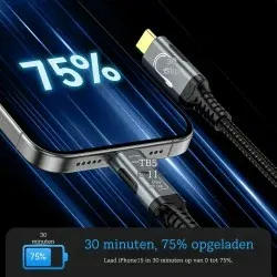 Dr. Phone-DrPhone NRG3 - Thunderbolt 5 Type-C Kabel – 80Gbps Supersnelle Dataoverdracht - 240W PD Opladen - 16K Ultra HD Video€ 29,95€ 24,75Kabel & Lader