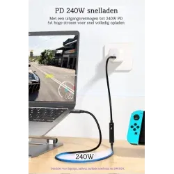 Dr. Phone-DrPhone NRG4 - Thunderbolt 5 Extensiekabel – 240W PD - 80Gbps Datasnelheid 8K@60Hz Video - USB-C Male Naar Female - 0.8 Meter€ 24,95€ 20,62Kabel & Lader