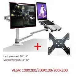 Dr. Phone-DrPhone FlexMount – 2 In 1 Bureaustandaard Voor Laptop en Monitor – Monitoren Van 10"–32" – Laptops van 10"–15"€ 99,95€ 82,60Notebookstandaard