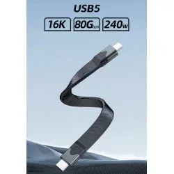 Dr. Phone-DrPhone NRG5 USB5 Thunderbolt-kabel – 16K Video, 80Gbps Data, 240W PD Opladen – Type-C naar Type-C – Platte Kabel 13cm€ 14,95€ 12,36Kabel & Lader