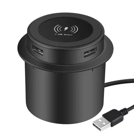 Dr. Phone-DrPhone TripleCharge – 3 in1 Draadloze Oplader - 2 Pop-up USB-poorten- Voor inbouw in bureaublad - 10W draadloos snelladen€ 34,95€ 28,88Draadloos Laden