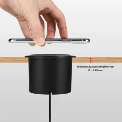 Dr. Phone-DrPhone TripleCharge – 3 in1 Draadloze Oplader - 2 Pop-up USB-poorten- Voor inbouw in bureaublad - 10W draadloos snelladen€ 34,95€ 28,88Draadloos Laden