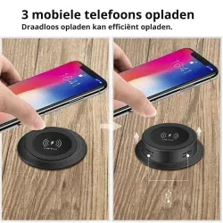 Dr. Phone-DrPhone TripleCharge – 3 in1 Draadloze Oplader - 2 Pop-up USB-poorten- Voor inbouw in bureaublad - 10W draadloos snelladen€ 34,95€ 28,88Draadloos Laden