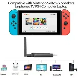 Dr. Phone-DrPhone SKYLINK E11 Bluetooth 5.3 Audio Zender met AptX Adaptive – Dual Stream – USB & AUX– Geschikt voor TV, PC, PS5, Switch€ 29,95€ 24,75DrPhone(Bluetooth) Ontvanger / Zender8720118642740
