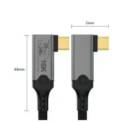 DrPhone HyperLinkX5 – 80Gbps Kabel (Thunderbolt 5 / USB4) – 240W PD, 16K @ 60Hz Video Voor iPhone/Macbook/iPad - 0.3 Meter