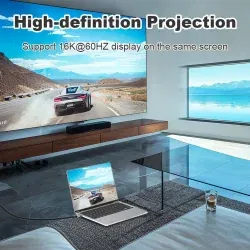 DrPhone HyperLinkX5 – 80Gbps Kabel (Thunderbolt 5 / USB4) – 240W PD, 16K @ 60Hz Video Voor iPhone/Macbook/iPad - 0.3 Meter