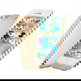 iPhone 7 Slim Fit Powerbank Accu Case 10000 mAh Goud + iPhone 7 Glazen Protector + Luxe Datakabel iPhone 7