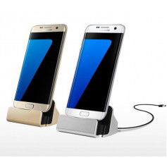 DrPhone USB-C Smartphone Docking Station Oplader Desktop Lader - Mat Goud