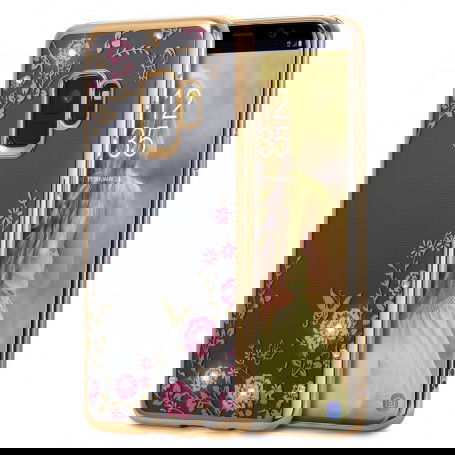 Dr. Phone-Samsung S9+ Plus Flower Bloemen Case Diamant Crystal TPU Hoesje - Goud€ 9,95€ 8,22DrPhoneSamsung
