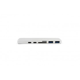 DrPhone 7 in 1 USB C Hub Dual Type C Dock -5K Output - 40 Gbps- Thunderbolt 3 - 2x USB 3.0 poorten- 4K 30 Hz & PD