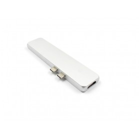 DrPhone 7 in 1 USB C Hub Dual Type C Dock -5K Output - 40 Gbps- Thunderbolt 3 - 2x USB 3.0 poorten- 4K 30 Hz & PD