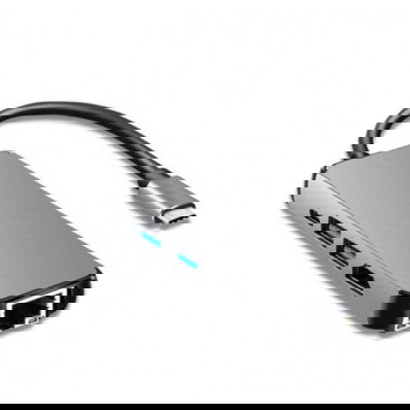 DrPhone ND1 - 5 in 1 Multiport Type-C Hub - Hdmi 4K - 1x Gigabit(1000M) Ethernet - 2 x USB 3.0 - USB C /Thunderbolt