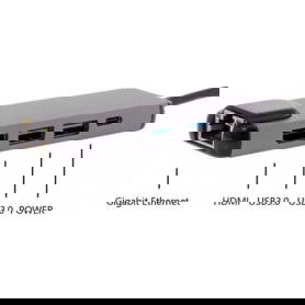DrPhone ND1 - 5 in 1 Multiport Type-C Hub - Hdmi 4K - 1x Gigabit(1000M) Ethernet - 2 x USB 3.0 - USB C /Thunderbolt