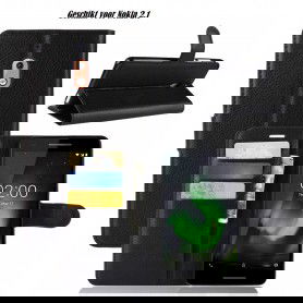 Dr. Phone-DrPhone Nokia 2.1 Flipcover - Bookcase - Luxe booktype PU Lederen Portemonnee Case - Wallet Case met Kickstand - Zwart€ 11,95€ 9,88DrPhoneHoesje voor mobiele telefoon8720118006979