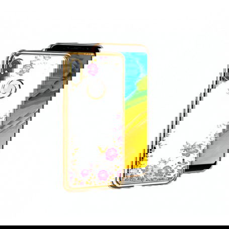 Dr. Phone-DrPhone P Smart 2019 / Honor 10 Lite Flower Bloemen Case Diamant Crystal TPU Hoesje - Goud€ 9,95€ 8,22DrPhoneHoesje voor mobiele telefoon8720118999110