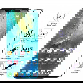 Dr. Phone-DrPhone Huawei Mate 20 PRO Glas 4D Volledige Glazen Dekking Full coverage Curved Edge Frame Tempered glass Zwart€ 10,95€ 9,05DrPhoneTelefoniescreenprotector7091132605853