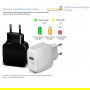 DrPhone Quick Charge Series - Snellader Adapter/Stekker -  Thuislader - Oplader Met Snel Opladen Functie - 9V 2A -18W - Zwart