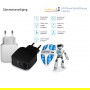 DrPhone Quick Charge Series - Snellader Adapter/Stekker -  Thuislader - Oplader Met Snel Opladen Functie - 9V 2A -18W - Zwart