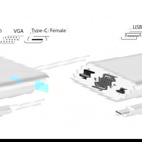 Dr. Phone-DrPhone HUB6 3 in 1 USB C Hub Converter - Type-C/USB C vrouwelijk - VGA - USB 3.0 - 1080P - Zilver€ 19,95€ 16,49DrPhoneHub7091132967456