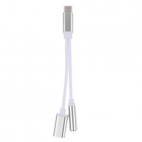 Dr. Phone-DrPhone 2 in 1 - Type-C + Aux Kabel – Opladen met USB-C female en Aux Tegelijkertijd - Zilver€ 12,95€ 10,70Switch / Splitter8720118008690