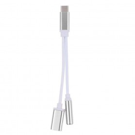 Dr. Phone-DrPhone 2 in 1 - Type-C + Aux Kabel – Opladen met USB-C female en Aux Tegelijkertijd - Zilver€ 12,95€ 10,70Switch / Splitter8720118008690