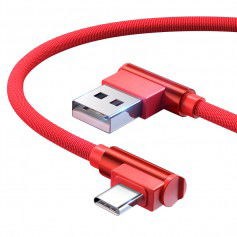 Dr. Phone-DrPhone Type-C Dubbele 90° Haakse Gevlochten 3A kabel - Datasynchronisatie & Snel opladen – Zwart/Rood€ 12,95€ 10,70DrPhoneKabel & Lader8720118008119