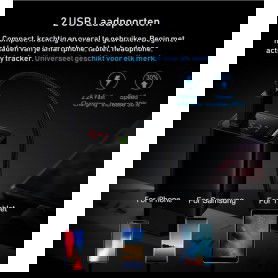 Dr. Phone-DrPhone - Thuislader 2 poorten USB-oplader 2.2A Smart Fast Charge Lader met LED-display - Wit€ 14,95€ 12,36DrPhoneOplader8720118137291