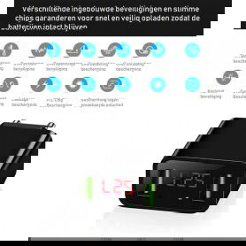 Dr. Phone-DrPhone - Thuislader 2 poorten USB-oplader 2.2A Smart Fast Charge Lader met LED-display - Wit€ 14,95€ 12,36DrPhoneOplader8720118137291