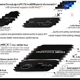 Dr. Phone-DrPhone ARC1 - HDMI Splitter / Converter - HDMI naar HDMI + SPDIF + Audio + ARC - 5.1 Audio - 4K @ 60Hz - Zwart€ 29,95€ 24,75DrPhoneHDMI Switch8720118009338