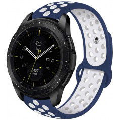 Dr. Phone-DrPhone Siliconen Polsband Galaxy Watch 40 mm & 42 mm - 20 mm Sportband – Blauw/Wit€ 14,95€ 12,36Wearablebandje