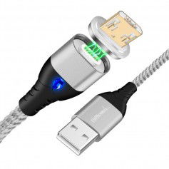 Dr. Phone-DrPhone FLM Magnetische Micro USB Oplaad Kabel 3A + Data - Sterke Magneet - LED indicator - Nylon Gevlochten Kabel - 2M - Zilver€ 12,95€ 10,70DrPhoneKabel & Lader8720118009420