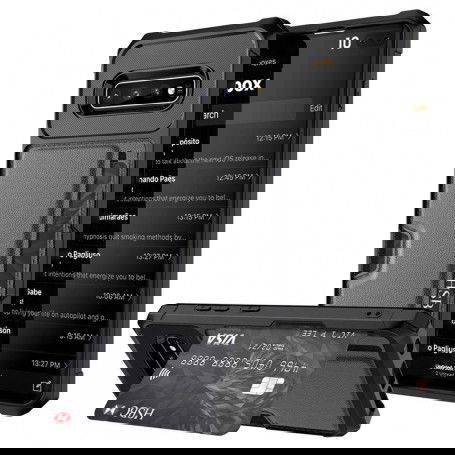 Dr. Phone-DrPhone Galaxy S10+Plus TPU Kaarhouder Armor Case met magnetische autohouder ondersteuning - Zwart€ 17,95€ 14,83DrPhoneSamsung