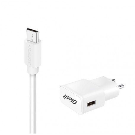 Dr. Phone-OLESIT 5V 2A 10W. 1 poort USB Oplader UNS-1538 Adapter + 1 Meter TYPE C Kabel Wit voor Samsung USB-C Modellen€ 12,95€ 10,70Kabel & Lader6971083493116