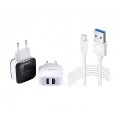 Dr. Phone-Olesit 3.4A 17W Snellader Adapter 2 Poort + Micro USB 1.5M 2.1A Kabel High Speed - Geschikt voor Galaxy Tab Micro Modellen - Wit€ 16,95€ 14,01OlesitOplader6971083491181