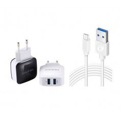 Dr. Phone-Olesit 3.4A 17W Snellader Adapter 2 Poort + Micro USB 1.5M 2.1A Kabel High Speed - Geschikt voor LG Micro Modellen - Wit€ 18,95€ 15,66OlesitKabel & Lader7091132911688