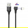 DrPhone Pro Series - Magnetische 90° Lightning oplaadkabel Voor Apple iPhone / iPad / iPod - 3A MAX – 2 Meter Zwart