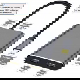 Dr. Phone-DrPhone PD10 - USB-C naar HDMI Adapter (2x HDMI) 4K - USB 3.0-poort & Type C PD - 2x Schermen€ 39,95€ 33,02DrPhoneAdapter/Converter8720118011171