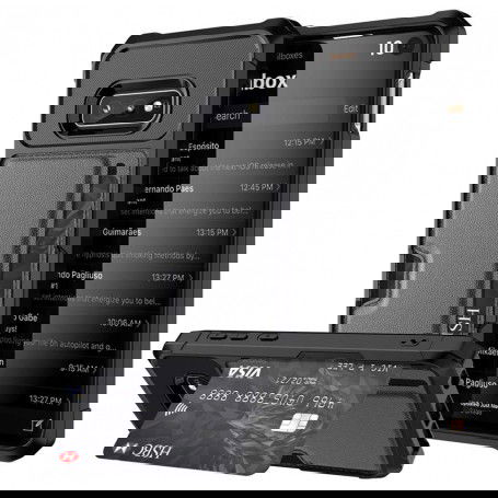 Dr. Phone-DrPhone Galaxy S10 TPU Kaarthouder Armor Case met Verstevigde hoeken & magnetische autohouder ondersteuning - Zwart€ 17,95€ 14,83DrPhoneSamsung