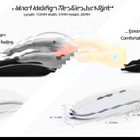 Dr. Phone-Elementkey MIX2 - 2 in 1 Draadloos Bluetooth Muis + 2.4Ghz Dongle Wireless Mouse - Comfort & Compact - Zwart€ 22,95€ 18,97ElementkeyMuis8720118737415