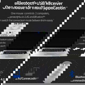 Dr. Phone-Elementkey BM7 - Draadloze Bluetooth 3.0 Muis - Oplaadbaar – Mute Klik – Slaapstand – Wireless - wit€ 24,95€ 20,62ElementkeyMuis8720118056066