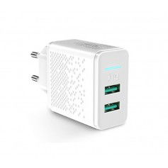 Dr. Phone-DrPhone - ACC02 IQ Smart 2 Poort Lader - 5V 2.4A - 2 USB Poorten - Smartphone + Tablet Lader - Wit€ 9,95€ 8,22DrPhoneKabel & Lader8720118737651